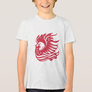 Stunning Patriotic Eagle Digital Artwork Tri-Blend Shirt