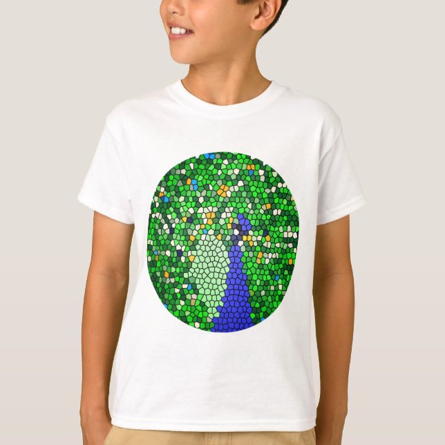 Stunning Peacock mosaic art gifts customised T-Shirt (Front)
