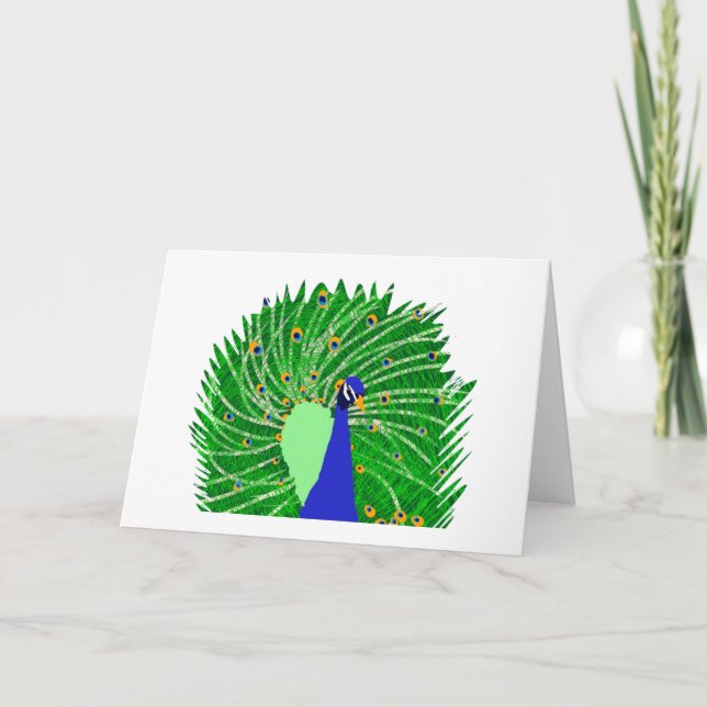 Stunning Peacock original art by Sophie age Ten Card (Front)