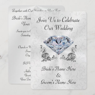 Stunning Personalised Diamond Wedding Invitations