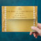 Stunning Personalised, Gold Envelopes, Choose SIZE