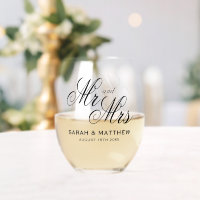 Stunning personalised Mr and Mrs wedding