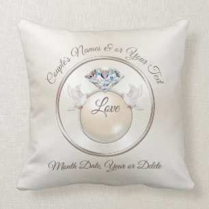 Stunning Personalised Wedding Pillows, Love Cushion