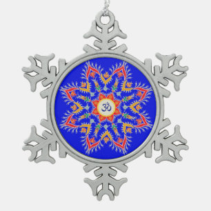 Stunning, pewter, "Sn'owm'flakes" ornament