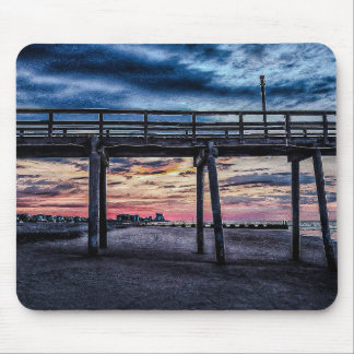stunning pier at sunset mouse mat