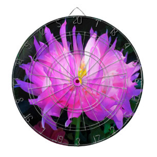 Stunning Pink and Purple Cactus Dahlia Dartboard