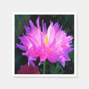 Stunning Pink and Purple Cactus Dahlia Napkin