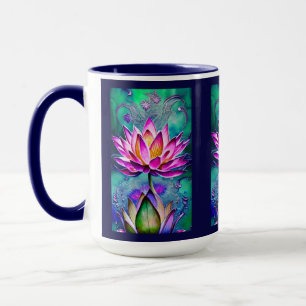 Stunning Pink Lotus Flower Portrait Mug