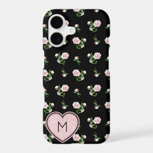 Stunning Pink Rose Pattern Monogrammed