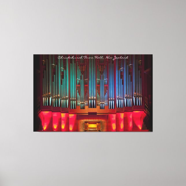 Stunning pipe organ wrapped canvas with title (Front)