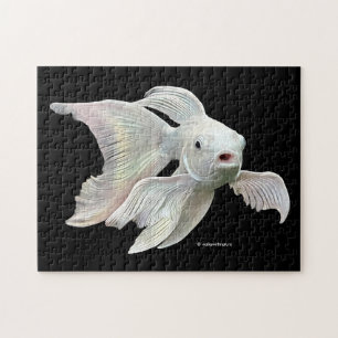 Stunning Platinum Butterfly Koi Carp Jigsaw Puzzle