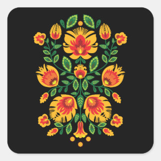  💛🧡❤️Stunning polish Folk Wycinanki  Square Sticker