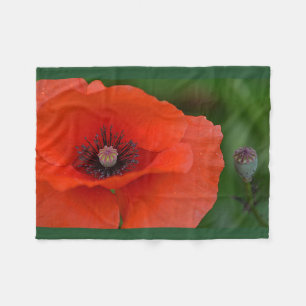 Stunning Poppy Fleece Blanket