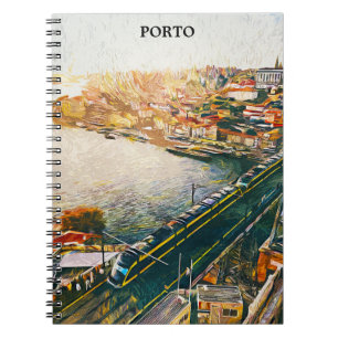 Stunning Porto Portugal Oil Painting Notebook