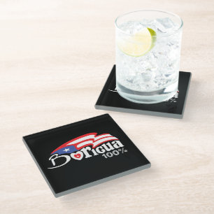 Stunning Puerto Rico Boricua  Glass Coaster