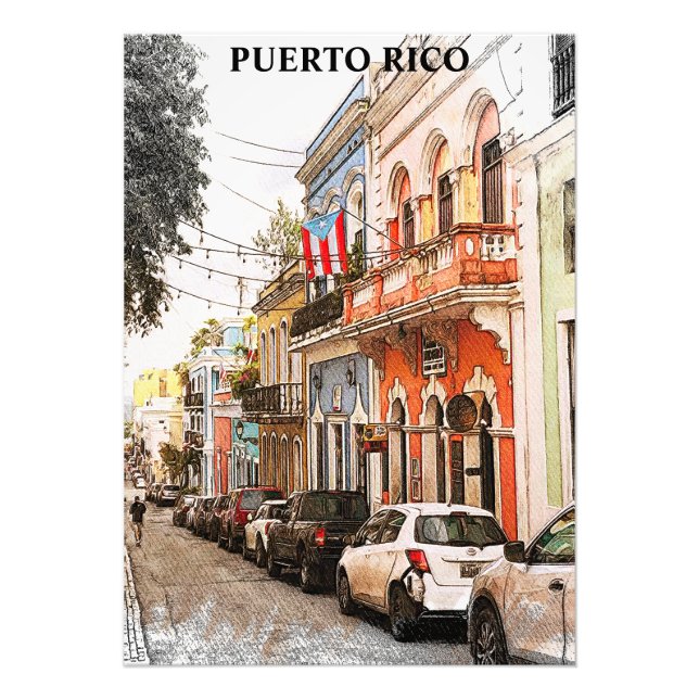 Stunning Puerto Rico Vintage Travel Photo Print (Front)