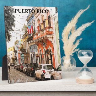 Stunning Puerto Rico Vintage Travel Plaque