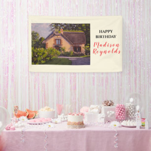 Stunning Purple Blue Orange Green Birthday  Banner