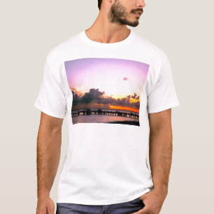 stunning purple gold orange sunset in mexico T-Shirt