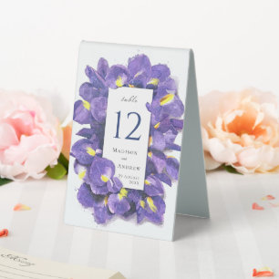 Stunning Purple Irises Watercolor Floral Wedding