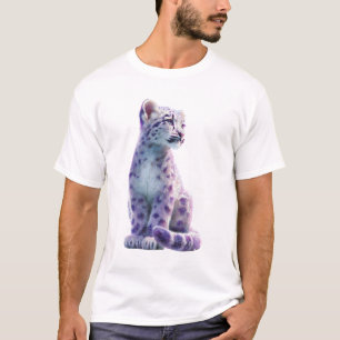 Stunning Purple Snow Leopard Cub Men T-Shirt