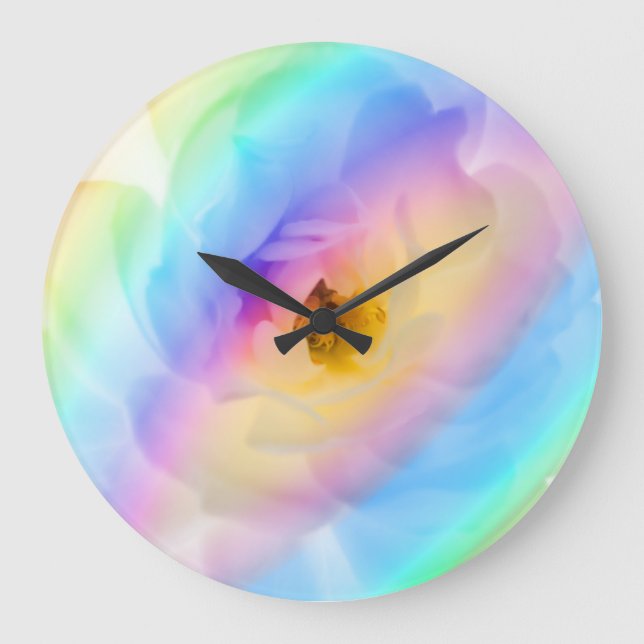 Stunning rainbow Acrylic Wall Clock (Front)
