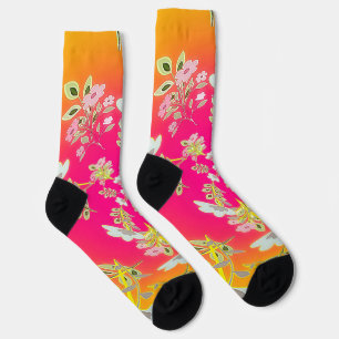 Stunning Rainbow Flower Blossoms Women's Socks