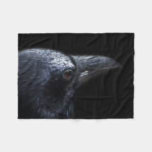 Stunning Raven's Head Fleece Throw Blanket