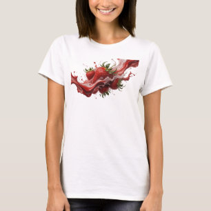 Stunning Red Abstract Strawberries Custom Creation T-Shirt