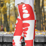 Stunning Red and White Pebbles Pattern Leggings<br><div class="desc">Stand Out in Style: Elevate your fashion game with these Pebbles leggings! Featuring a striking, colourful design with bold contrasts, these leggings are perfect for anyone looking to add a unique touch to their look. Whether you’re out for a casual outing or dressing up, they’ll make sure you stand out...</div>