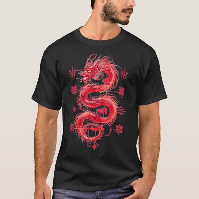 Stunning red dragon T-shirt (Front)
