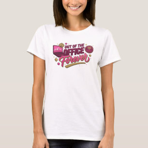 Stunning Red OUT OF OFFICE Wearable Art T-Shirt