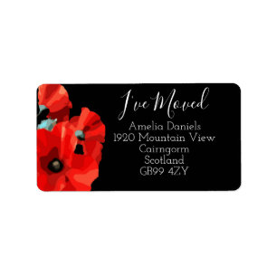 Stunning Red Poppy   Label
