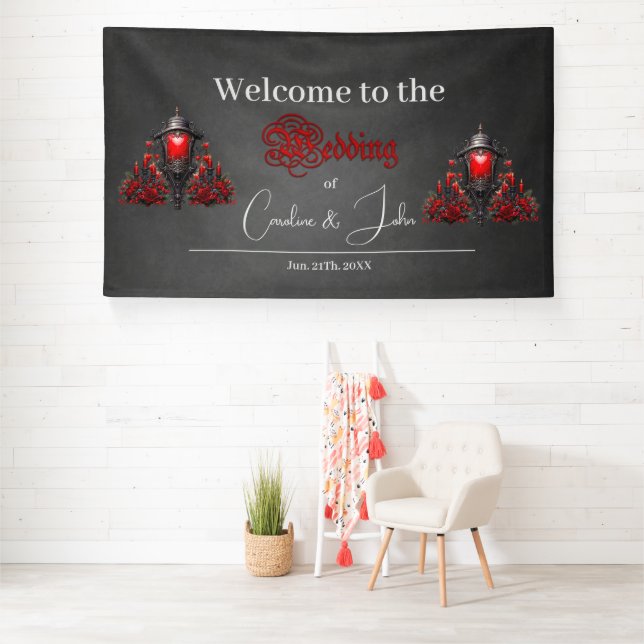 Stunning red roses and gate design banner (Insitu)