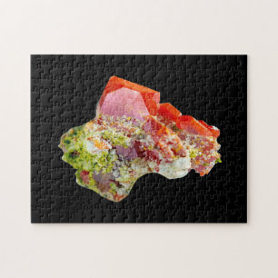 Stunning Red Wulfenite Crystal Specimen  Jigsaw Puzzle