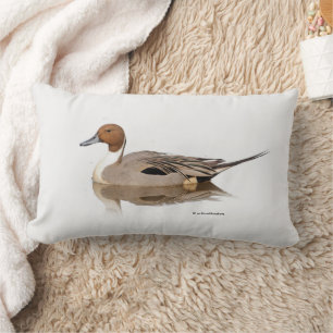 Stunning Reflections of a Northern Pintail Duck Lumbar Cushion