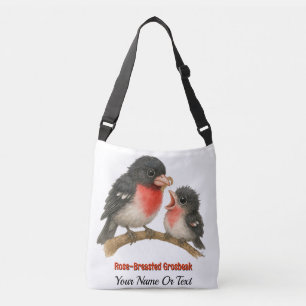 Stunning Rose Breasted Grosbeak Crossbody Bag