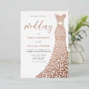 Stunning Rose Gold Dress Elegant Wedding