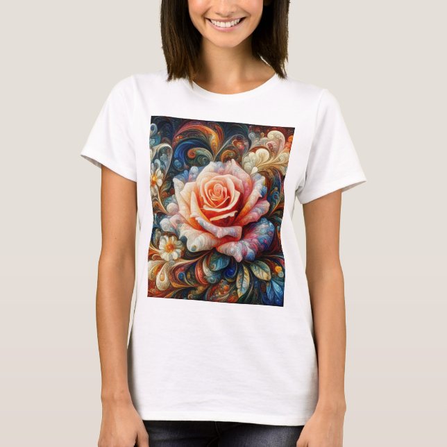 Stunning Roses Designs for Valentine's Day T-Shirt (Front)