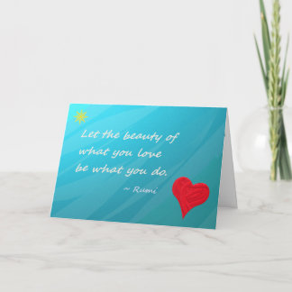 Stunning Rumi Quote Art Notecard