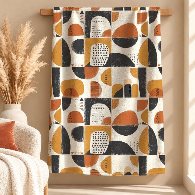 Stunning Rust Copper Boho Geometric Blanket (Stunning Rust Copper Boho Geometric Blanket)