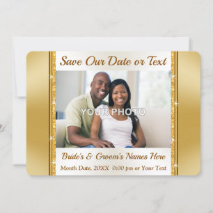 Stunning, Save the Date PHOTO Cards, Personalised Invitation