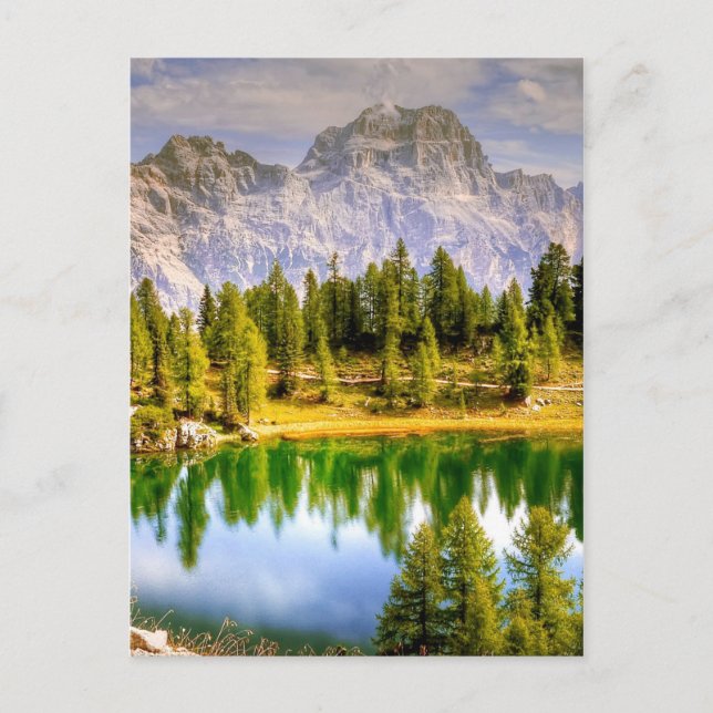 Stunning Scenic View of Dolomite Mountains Italy Postcard (Front)