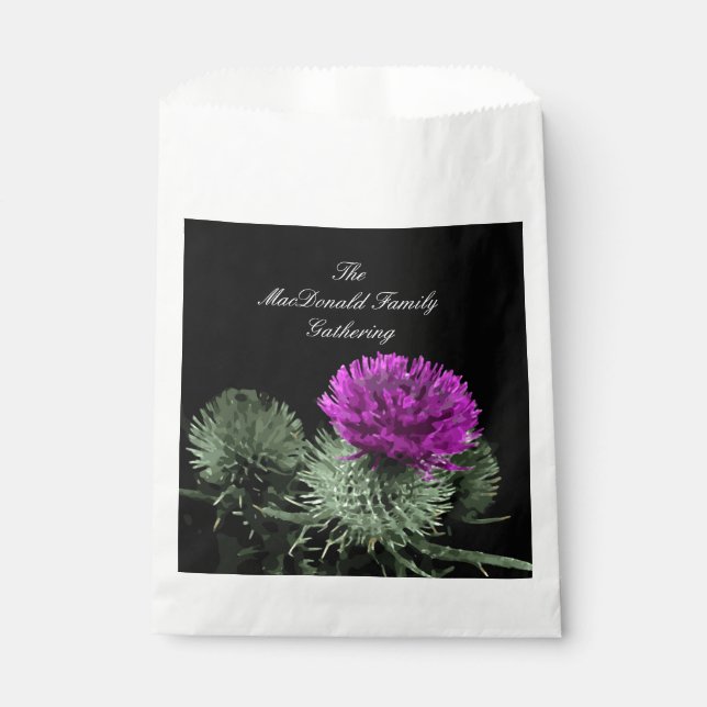 Stunning Scottish Thistle Favour Bags (Front)