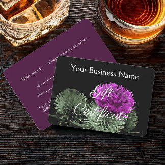 Stunning Scottish Thistle Gift Certificate