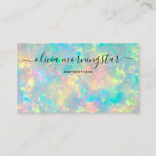 Stunning Signature Opal QR Code Business Card