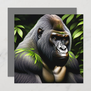Stunning Silver Back Gorilla - Jungle King Card