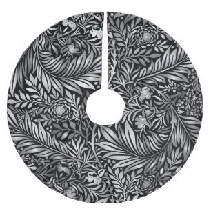 Stunning Silver Fern Brushed Polyester Tree Skirt