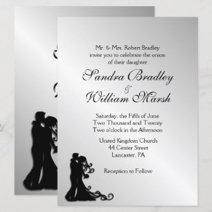 Stunning Silver Wedding Invitation