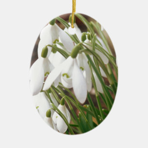 Stunning Snowdrops Ceramic Tree Decoration